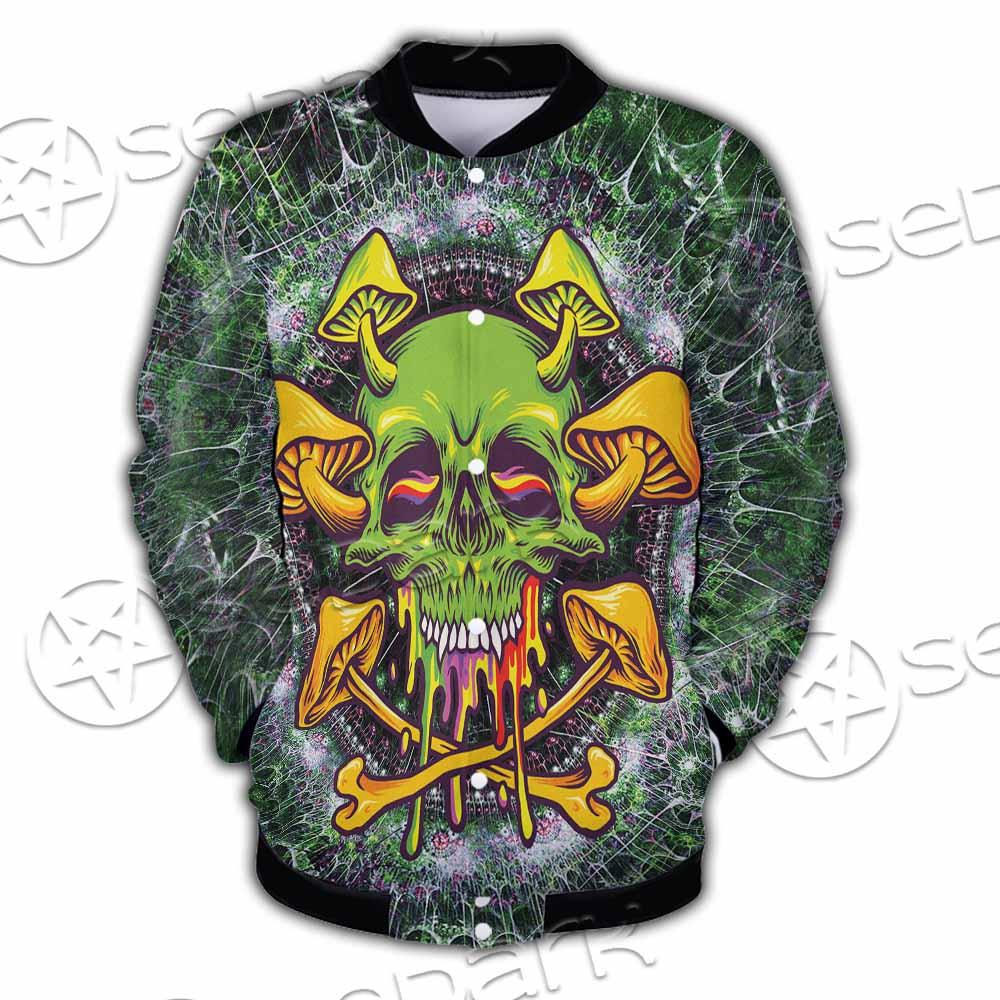 Sugar Skull Magic Mushrooms Psychedelic 2 SED-0868 Button Jacket