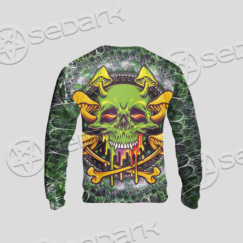 Sugar Skull Magic Mushrooms Psychedelic 2 SED-0868 Unisex Sweatshirt