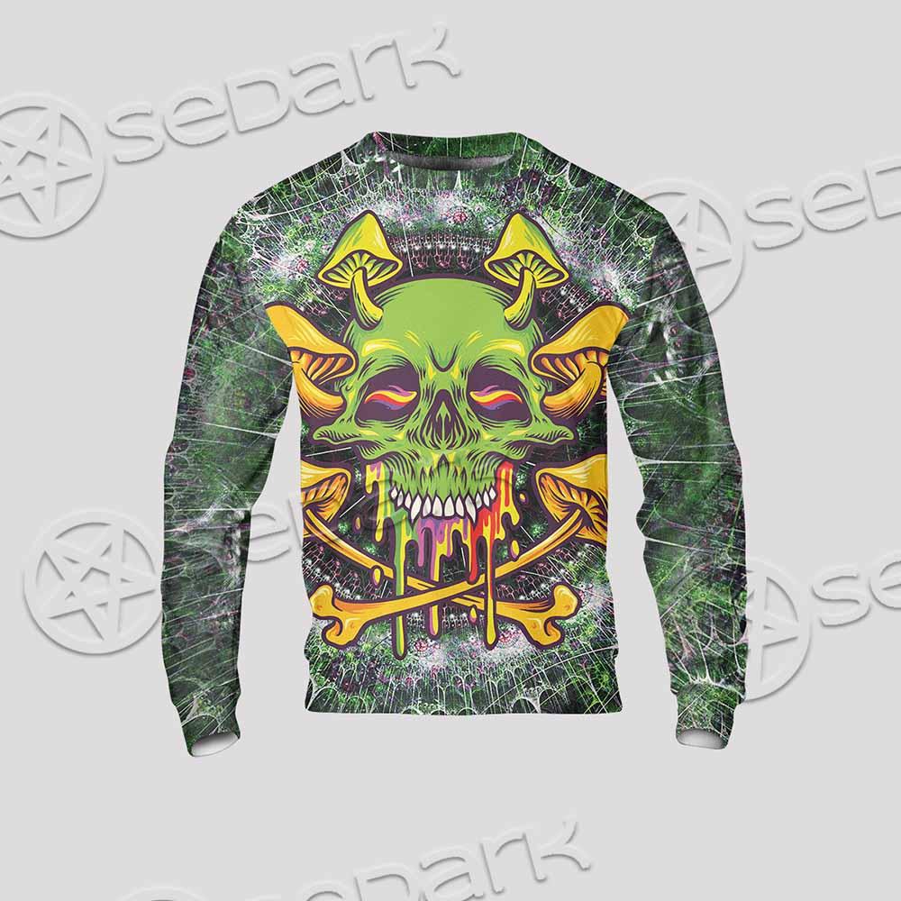 Sugar Skull Magic Mushrooms Psychedelic 2 SED-0868 Unisex Sweatshirt