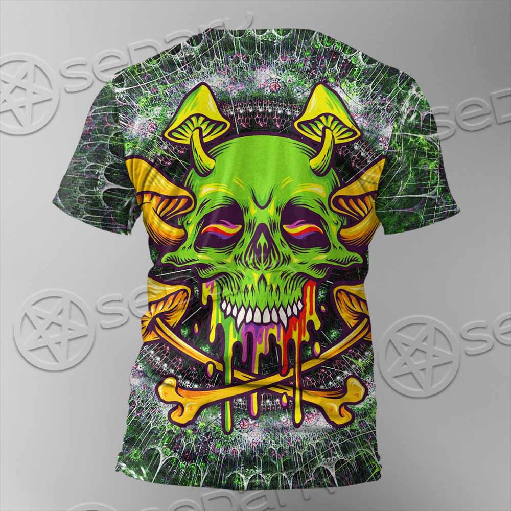Sugar Skull Magic Mushrooms Psychedelic 2 SED-0868 Unisex T-shirt