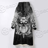Skull Crossbones 666 SED-0912 Oversized Sherpa Blanket Hoodie