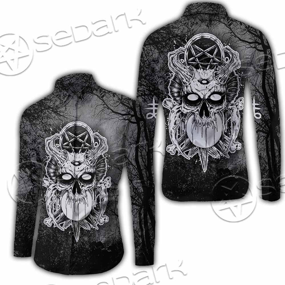 Skull Crossbones 666 SED-0912 Shirt Allover