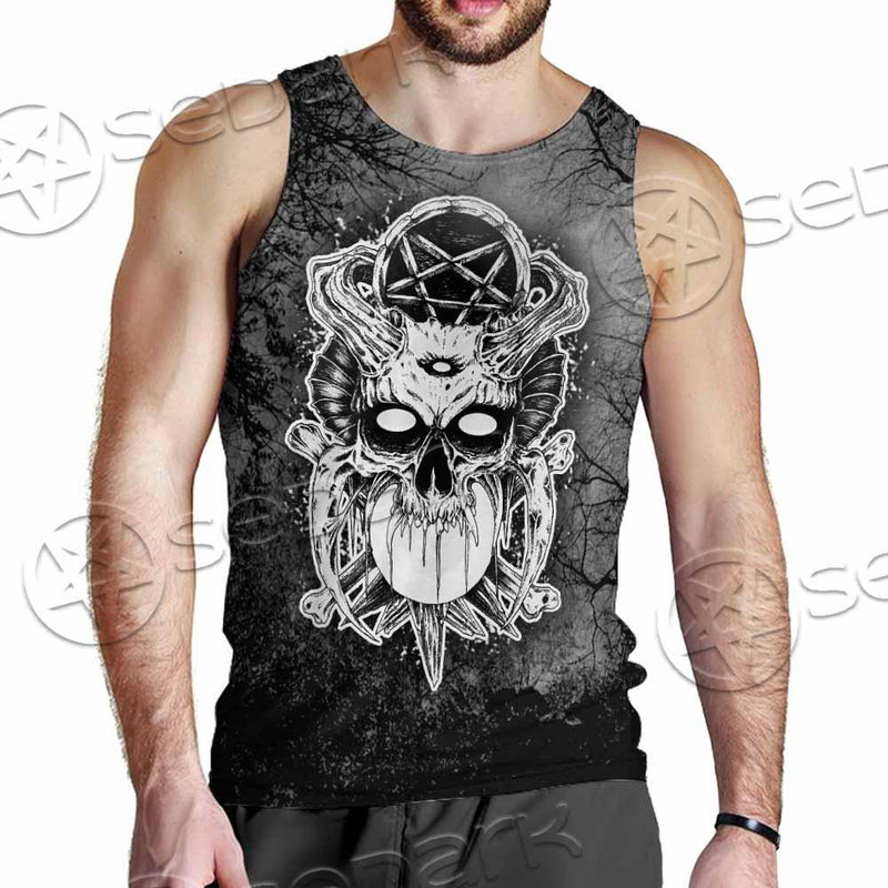 Skull Crossbones 666 SED-0912 Men Tank-tops