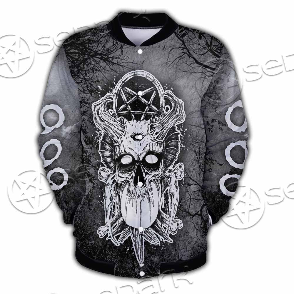 Skull Crossbones 666 SED-0912 Button Jacket