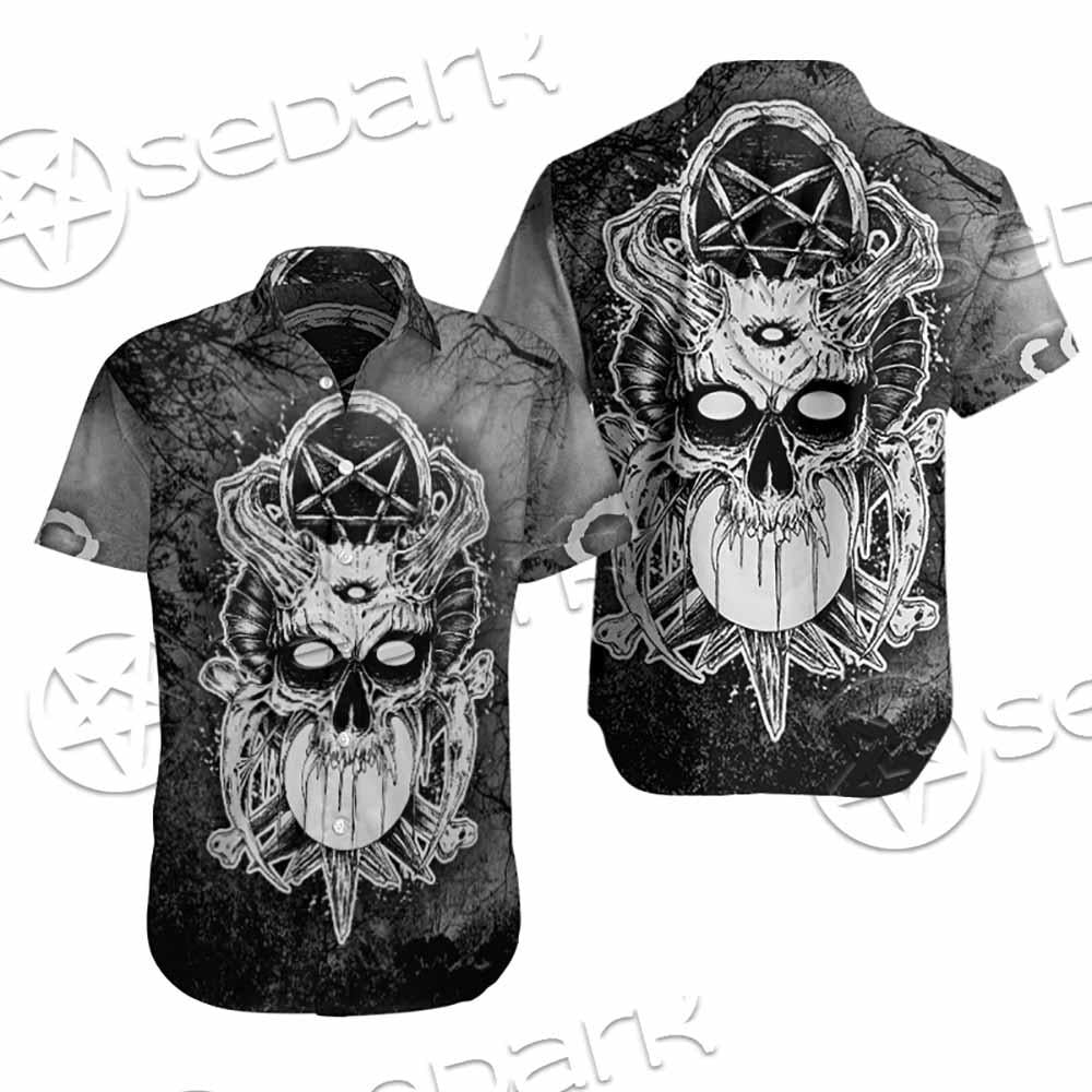 Skull Crossbones 666 SED-0912 Shirt Allover