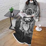 Skull Crossbones 666 SED-0912 Sleeved Blanket