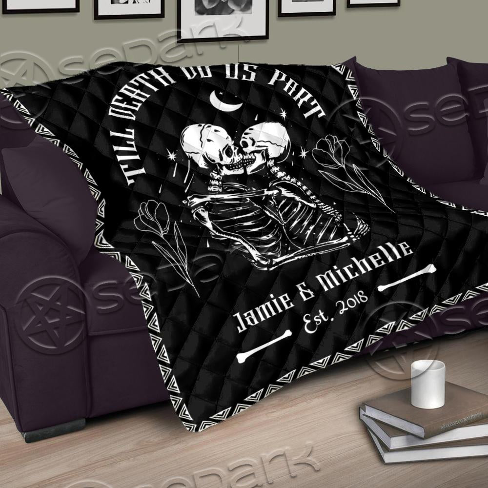 Gothic Skeleton Custom Name... SED-0941 Quilt