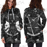 Skull Goat Head 666 SED-0974 Hoodie Dress