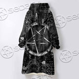 Skull Goat Head 666 SED-0974 Oversized Sherpa Blanket Hoodie