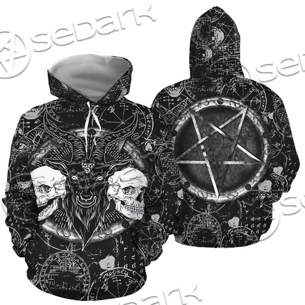 Skull Goat Head 666 SED-0974 Hoodie & Zip Hoodie