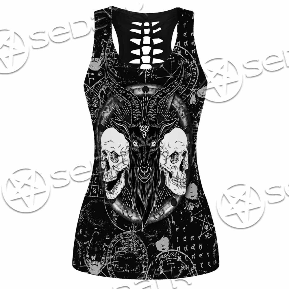 Skull Goat Head 666 SED-0974 Women Tank Top