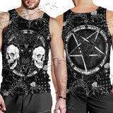 Skull Goat Head 666 SED-0974 Men Tank-tops