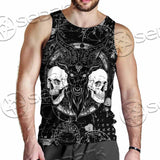 Skull Goat Head 666 SED-0974 Men Tank-tops