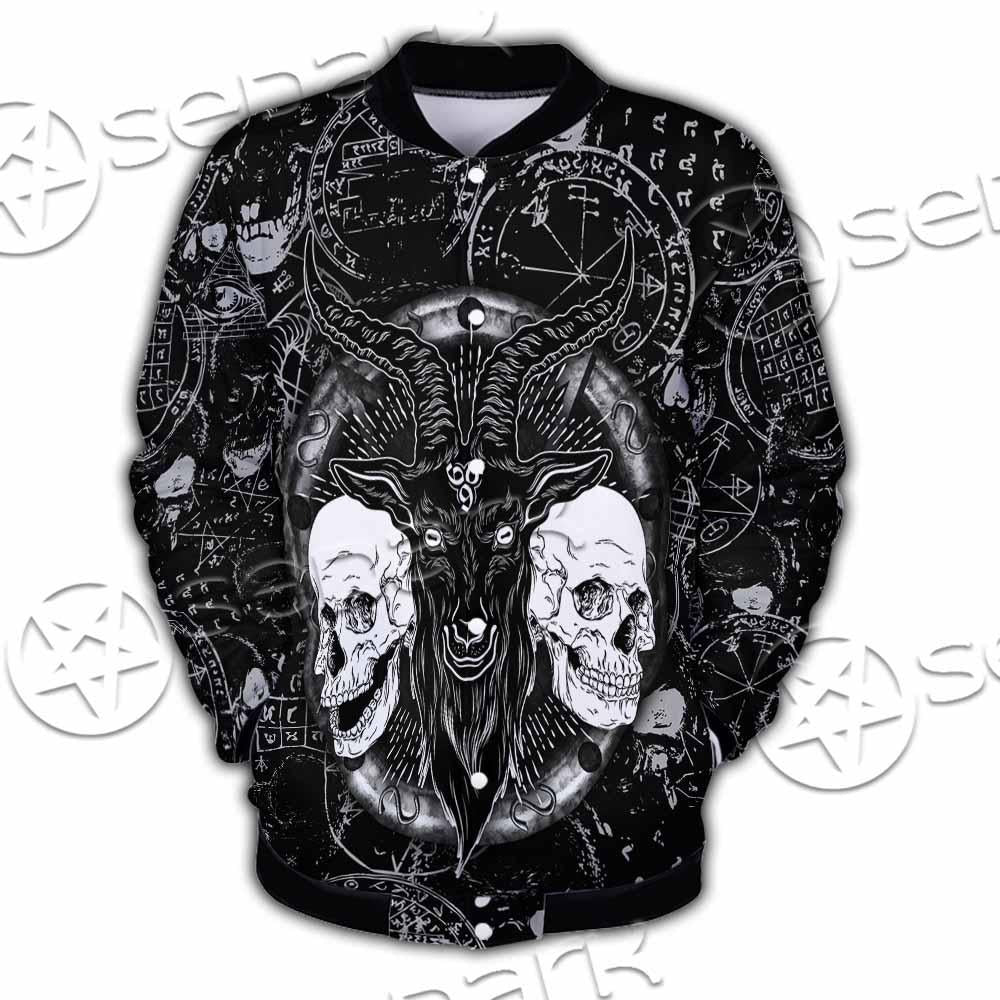 Skull Goat Head 666 SED-0974 Button Jacket