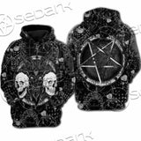 Skull Goat Head 666 SED-0974 Hoodie & Zip Hoodie Raglan