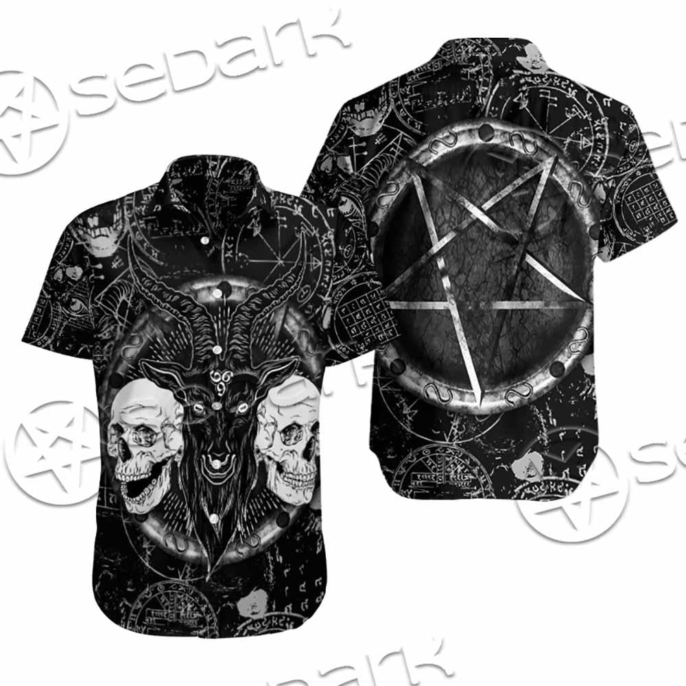 Skull Goat Head 666 SED-0974 Shirt Allover