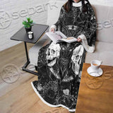 Skull Goat Head 666 SED-0974 Sleeved Blanket