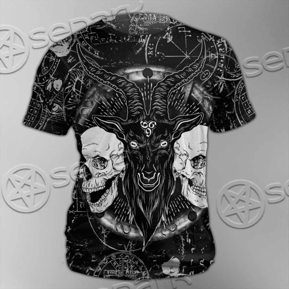 Skull Goat Head 666 SED-0974 Unisex T-shirt