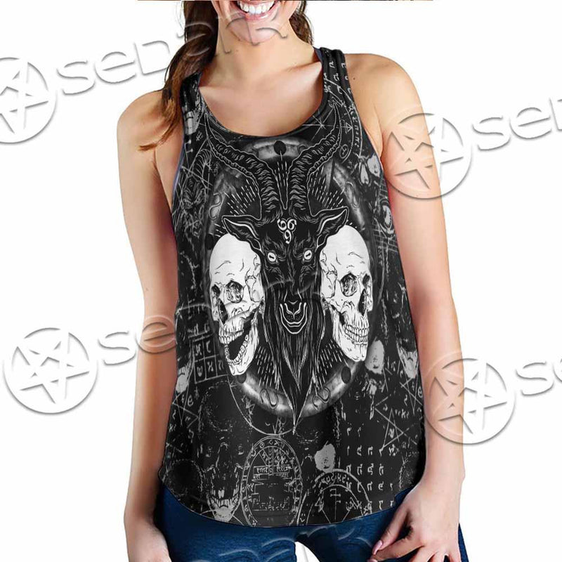 Skull Goat Head 666 SED-0974 Women Tank Top