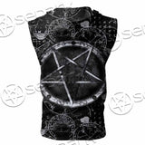 Skull Goat Head 666 SED-0974 Zip Sleeveless Hoodie