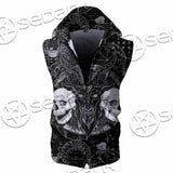 Skull Goat Head 666 SED-0974 Zip Sleeveless Hoodie