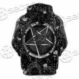 Skull Goat Head 666 SED-0974 Hoodie & Zip Hoodie Raglan