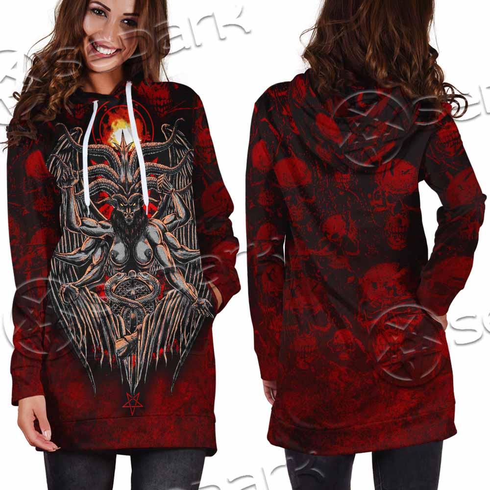 Skulls Baphomet SED-0975 Hoodie Dress