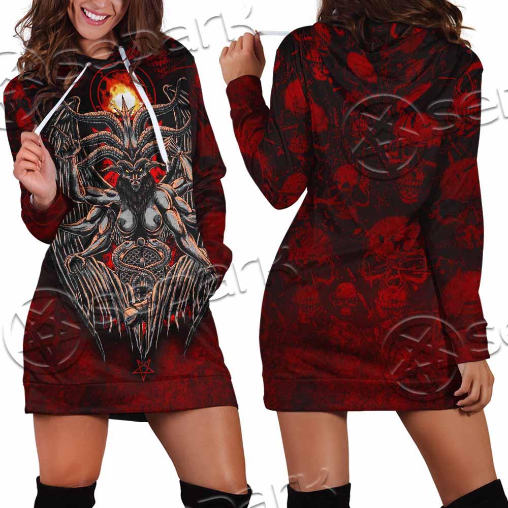 Skulls Baphomet SED-0975 Hoodie Dress