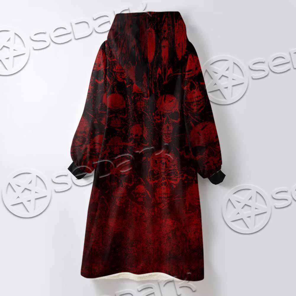 Skulls Baphomet SED-0975 Oversized Sherpa Blanket Hoodie