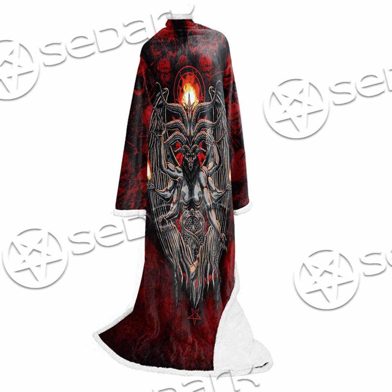 Skulls Baphomet SED-0975 Sleeved Blanket