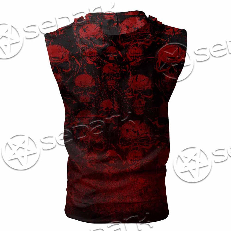 Skulls Baphomet SED-0975 Zip Sleeveless Hoodie