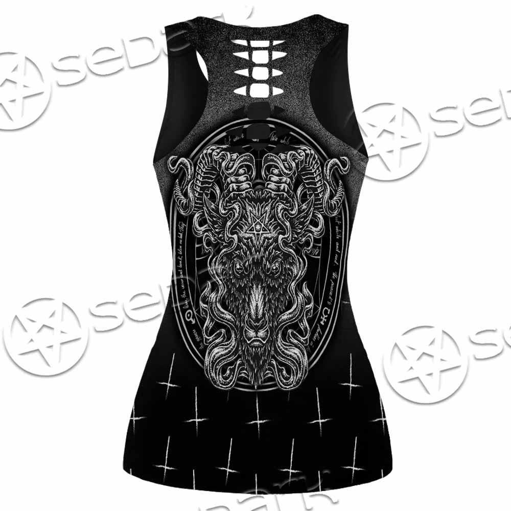 Goat Head Inverted Cross SED-0977 Women Tank Top