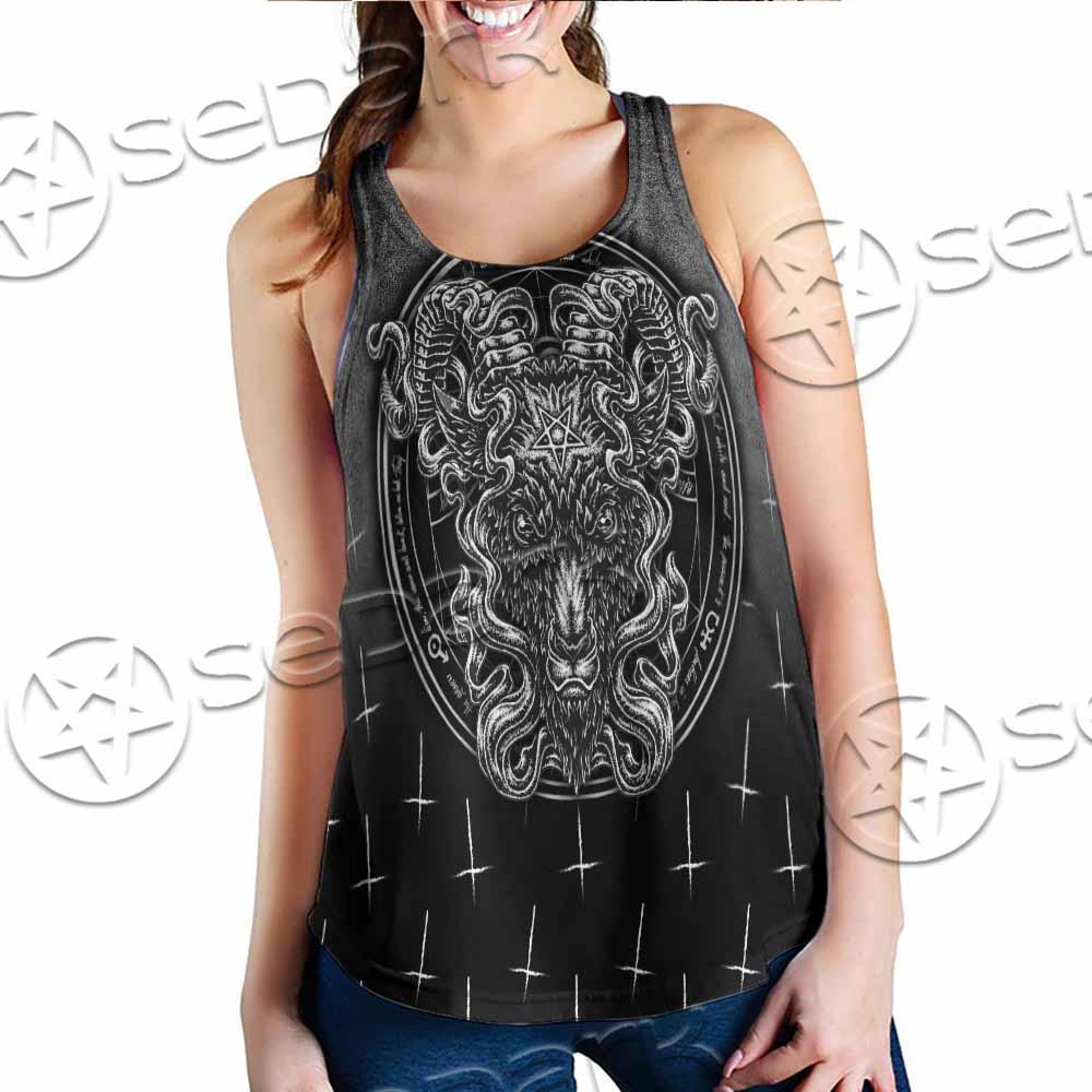 Goat Head Inverted Cross SED-0977 Women Tank Top