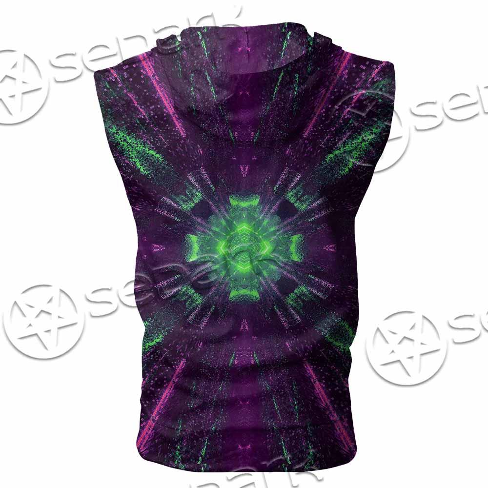 Futuristic Science-Fiction Abstract SED-0996 Zip Sleeveless Hoodie