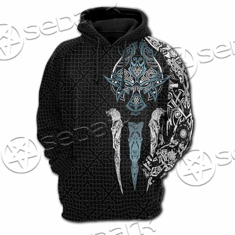Viking Fenrir Wolf SED-1009 Hoodie & Zip Hoodie Raglan