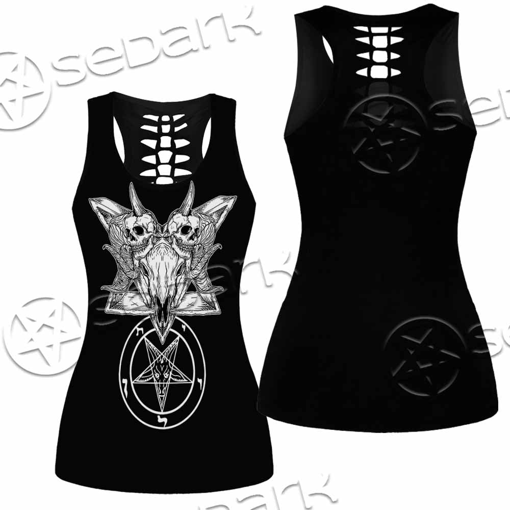 Skull Baphomet Satanism SED-1080 Women Tank Top