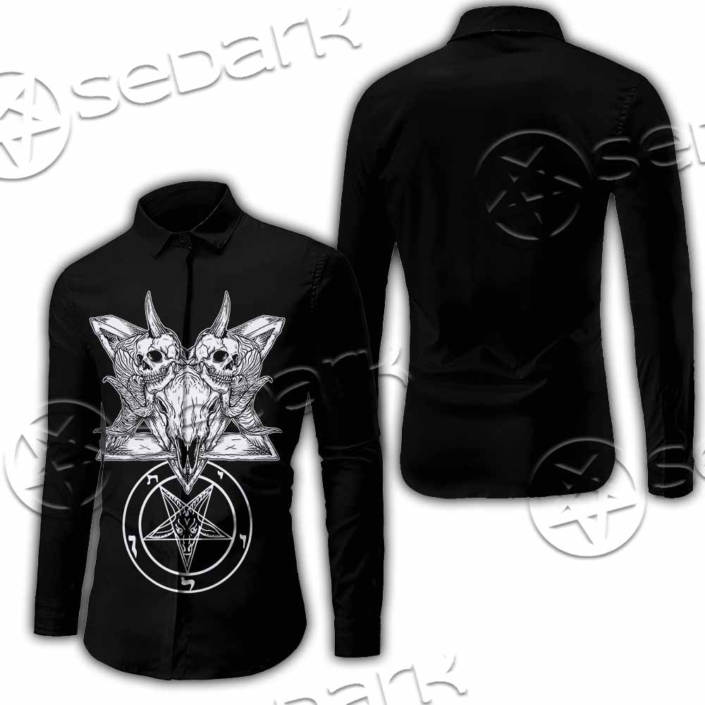 Skull Baphomet Satanism SED-1080 Shirt Allover