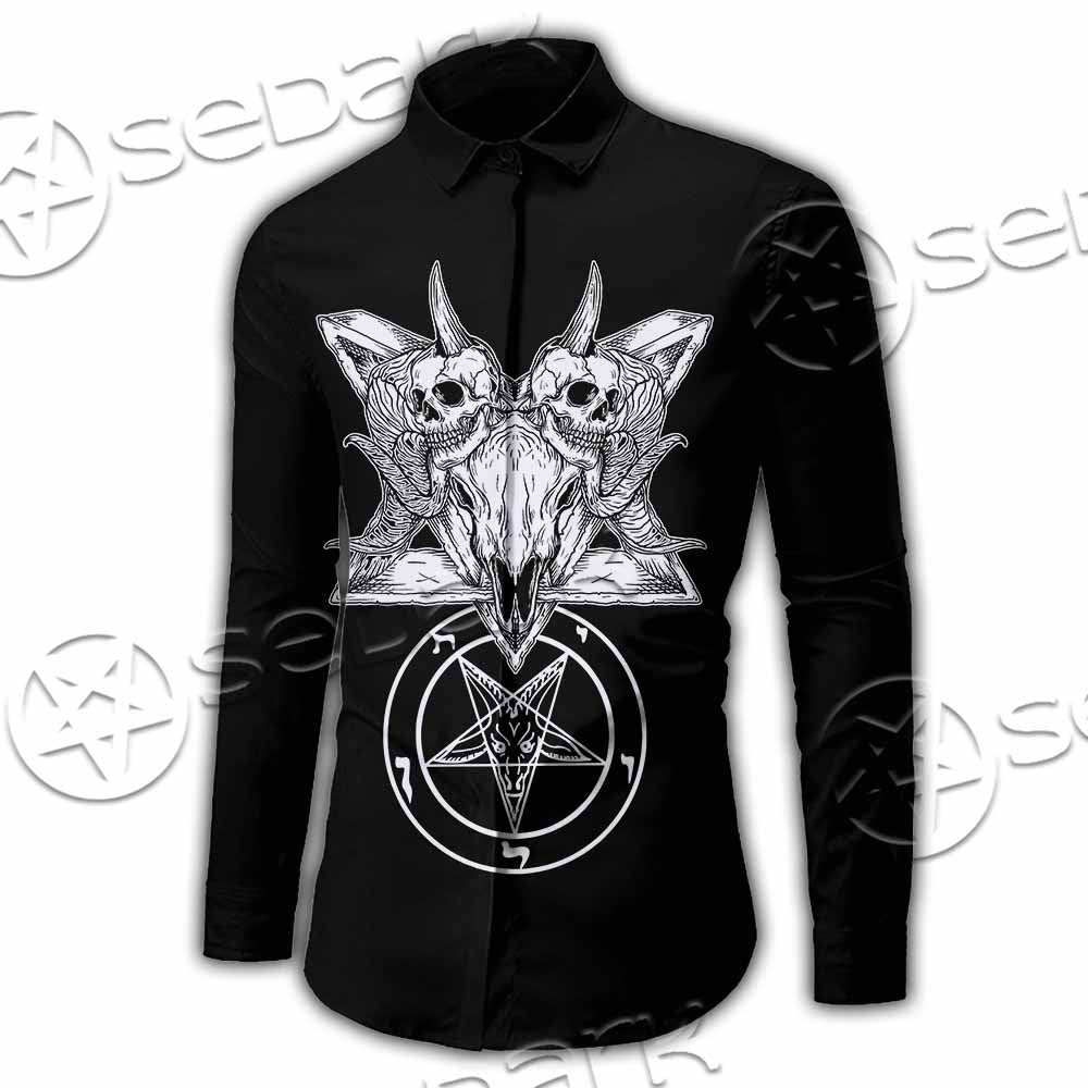 Skull Baphomet Satanism SED-1080 Shirt Allover