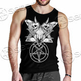 Skull Baphomet Satanism SED-1080 Men Tank-tops