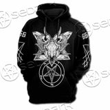 Skull Baphomet Satanism SED-1080 Hoodie & Zip Hoodie Raglan