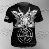 Skull Baphomet Satanism SED-1080 Unisex T-shirt