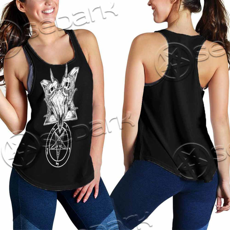 Skull Baphomet Satanism SED-1080 Women Tank Top