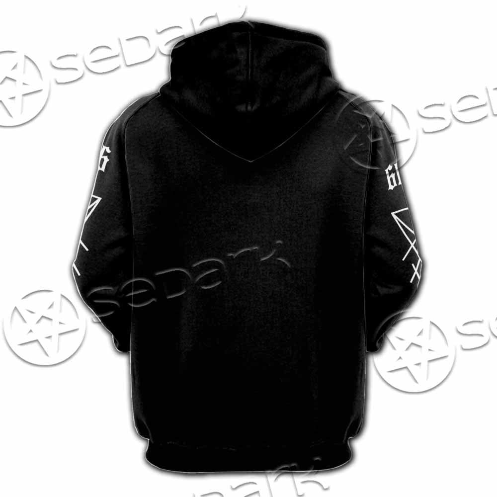 Skull Baphomet Satanism SED-1080 Hoodie & Zip Hoodie Raglan