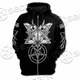 Skull Baphomet Satanism SED-1080 Hoodie & Zip Hoodie Raglan