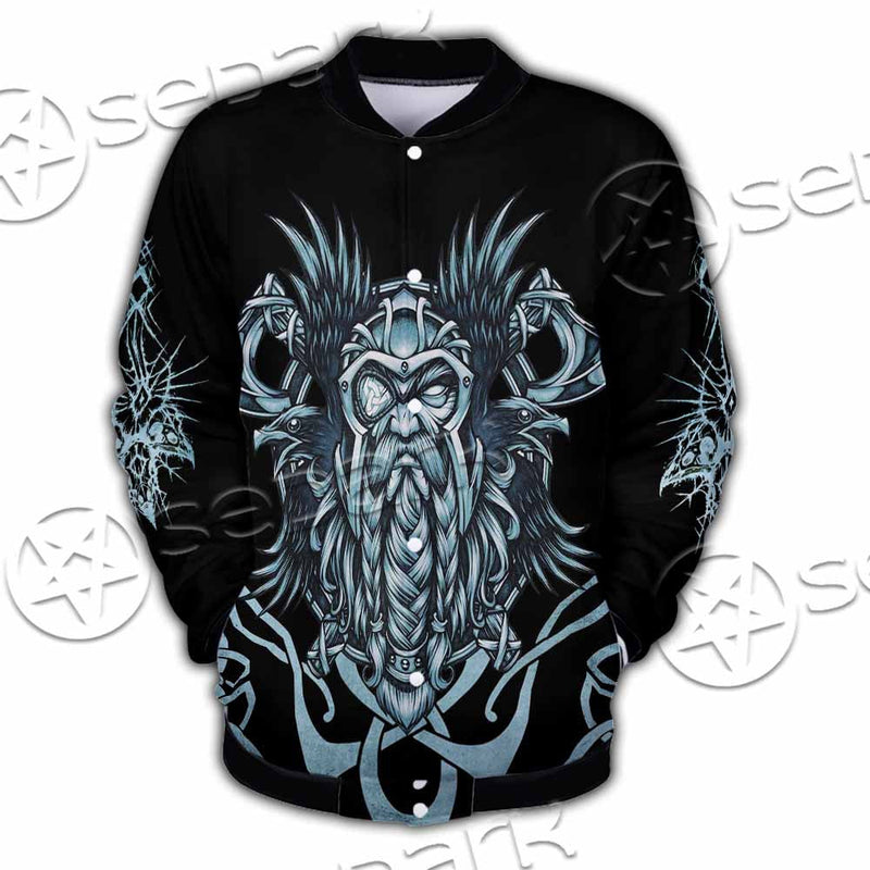 Viking Warrior Head SED-1102 Button Jacket