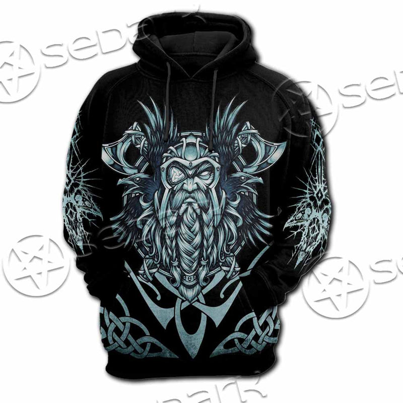 Viking Warrior Head SED-1102 Hoodie & Zip Hoodie Raglan