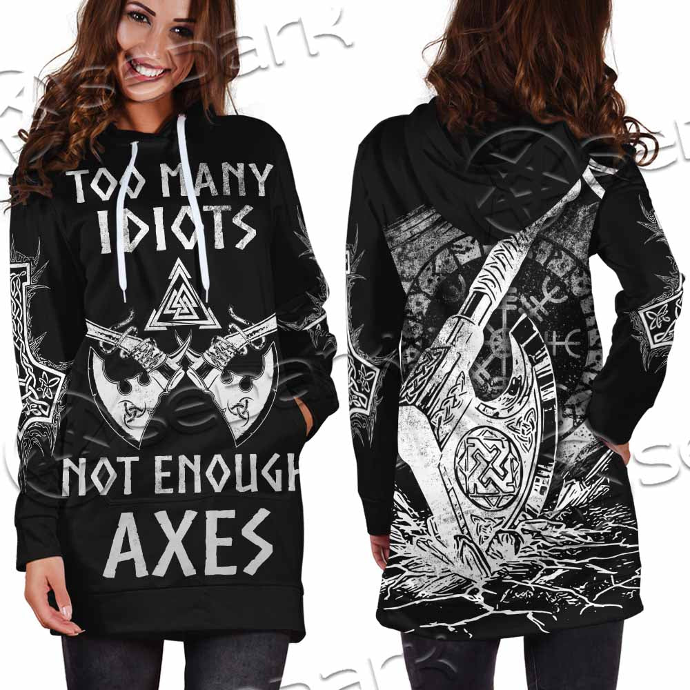 Mjolnir Viking Axe SED-1104 Hoodie Dress
