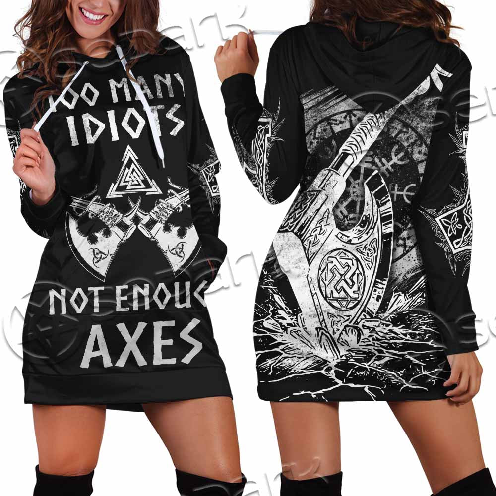 Mjolnir Viking Axe SED-1104 Hoodie Dress