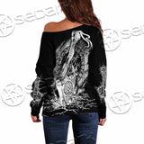 Mjolnir Viking Axe SED-1104 Off Shoulder Sweaters