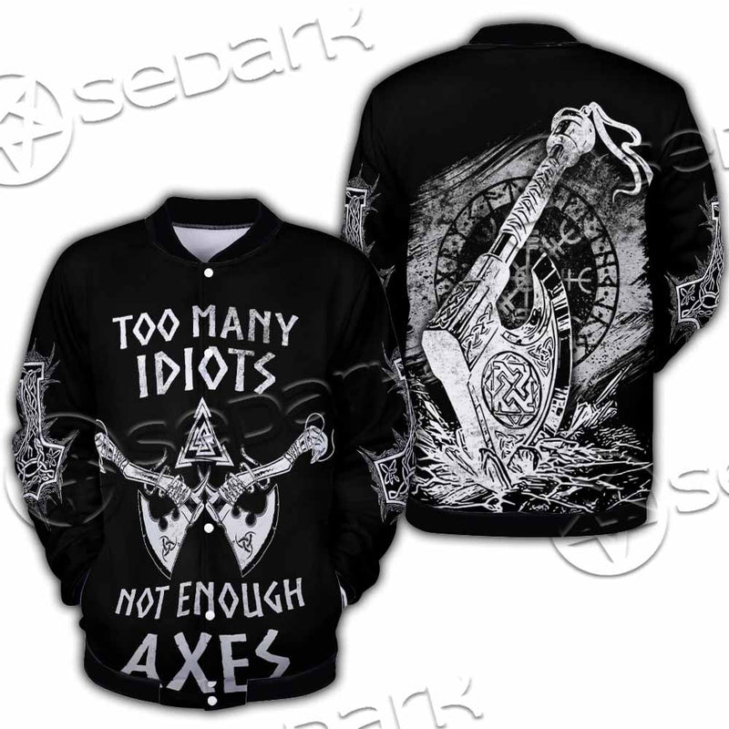 Mjolnir Viking Axe SED-1104 Button Jacket